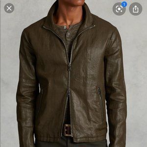 John Varvatos Green Coated Linen Jacket